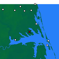 Nearby Forecast Locations - Elizabeth City - Mapa