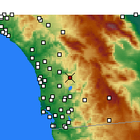 Nearby Forecast Locations - Ramona - Mapa