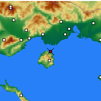 Nearby Forecast Locations - Tasos - Mapa