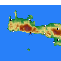 Nearby Forecast Locations - Sfakiá - Mapa