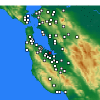 Nearby Forecast Locations - Palo Alto - Mapa