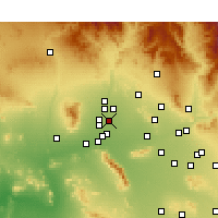 Nearby Forecast Locations - Glendale - Mapa