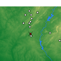 Nearby Forecast Locations - Alabaster - Mapa
