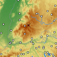 Nearby Forecast Locations - Hinterzarten - Mapa