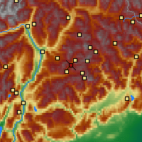 Nearby Forecast Locations - Moena - Mapa