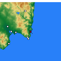 Nearby Forecast Locations - Costa Rei - Mapa