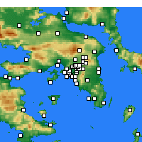 Nearby Forecast Locations - Kallithea - Mapa