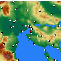 Nearby Forecast Locations - Kalamariá - Mapa