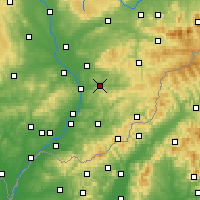 Nearby Forecast Locations - Zlín - Mapa
