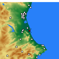 Nearby Forecast Locations - Cullera - Mapa