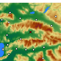 Nearby Forecast Locations - Ödemiş - Mapa
