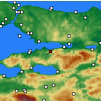 Nearby Forecast Locations - Karamürsel - Mapa