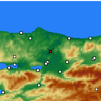 Nearby Forecast Locations - Ferizli - Mapa