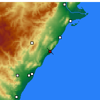 Nearby Forecast Locations - Alcocéber - Mapa
