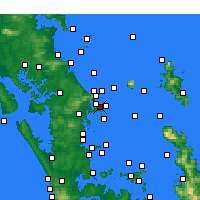 Nearby Forecast Locations - Península de Tawharanui - Mapa