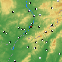 Nearby Forecast Locations - Uherské Hradiště - Mapa