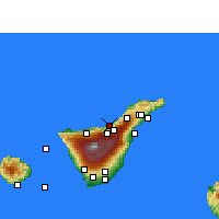 Nearby Forecast Locations - Puerto de la Cruz - Mapa