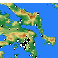 Nearby Forecast Locations - Kalamos - Mapa