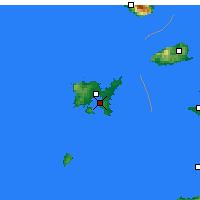 Nearby Forecast Locations - Moúdros - Mapa