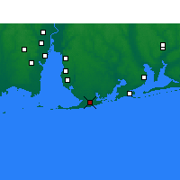 Nearby Forecast Locations - Gulf Shores - Mapa