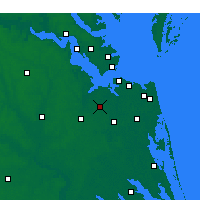 Nearby Forecast Locations - Norfolk - Mapa