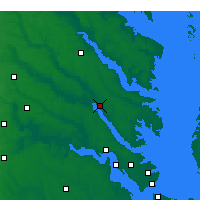 Nearby Forecast Locations - West Point - Mapa