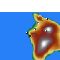 Nearby Forecast Locations - Kailua - Mapa