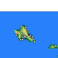Nearby Forecast Locations - Kahaluu - Mapa
