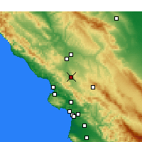 Nearby Forecast Locations - Atascadero - Mapa