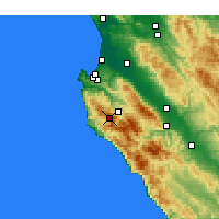 Nearby Forecast Locations - Carmel-by-the-Sea - Mapa