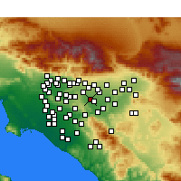 Nearby Forecast Locations - Chino Hills - Mapa
