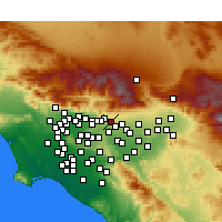 Nearby Forecast Locations - Claremont - Mapa