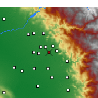 Nearby Forecast Locations - Dinuba - Mapa