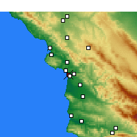 Nearby Forecast Locations - Grover Beach - Mapa