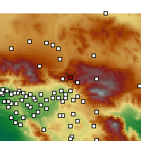 Nearby Forecast Locations - Lake Arrowhead - Mapa