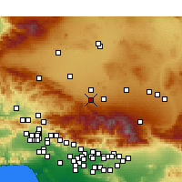 Nearby Forecast Locations - Littlerock - Mapa