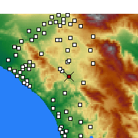 Nearby Forecast Locations - Murrieta - Mapa