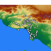Nearby Forecast Locations - Pacific Palisades - Mapa
