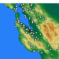 Nearby Forecast Locations - Palo Alto - Mapa