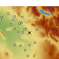 Nearby Forecast Locations - Queen Creek - Mapa