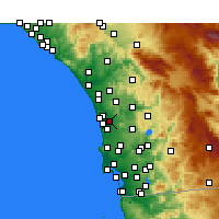 Nearby Forecast Locations - Rancho Santa Fe - Mapa