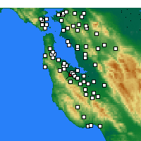 Nearby Forecast Locations - Redwood City - Mapa