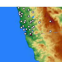 Nearby Forecast Locations - San Ysidro - Mapa