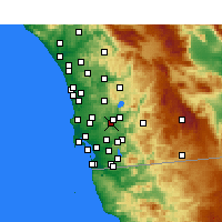 Nearby Forecast Locations - Santee - Mapa