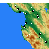 Nearby Forecast Locations - Seaside - Mapa