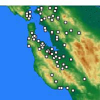 Nearby Forecast Locations - Stanford - Mapa