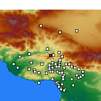 Nearby Forecast Locations - Stevenson Ranch - Mapa