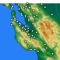 Nearby Forecast Locations - Sunnyvale - Mapa