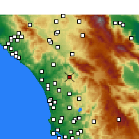 Nearby Forecast Locations - Valley Center - Mapa