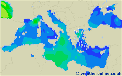 Mar Tirreno - Altura de las olas - dom, 20/05, 14:00 h CEST
